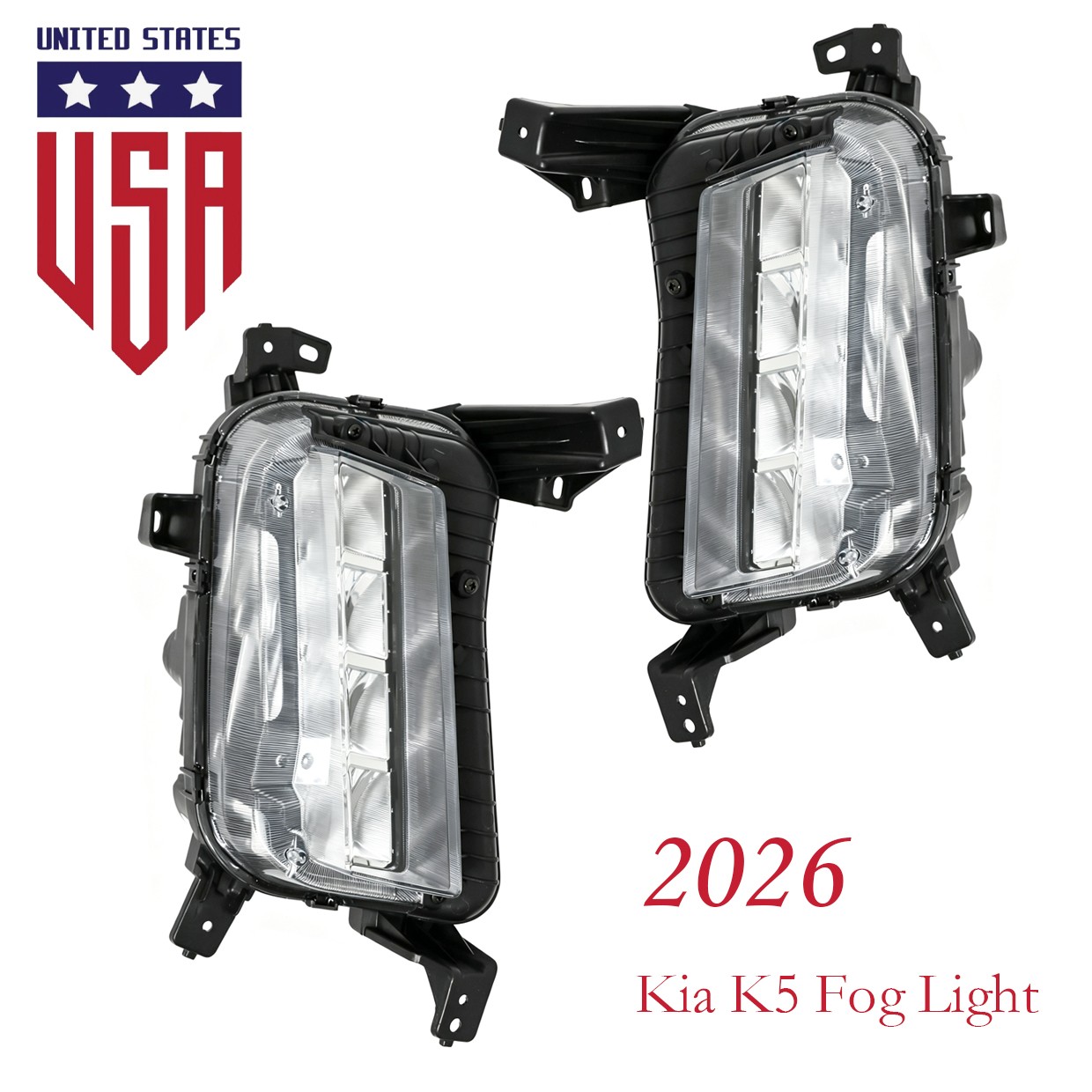 For 2025-26 KIA K5 EX LXS GT GT-Line Fog Light LED Left & Right Side 92201-L2600