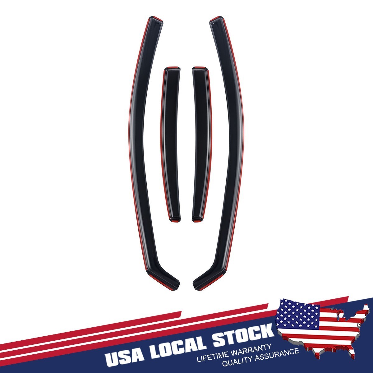 Window Visors Fits Toyota Camry 2025-2026 Black 4pcs SHATTERPROOF US In-Channel