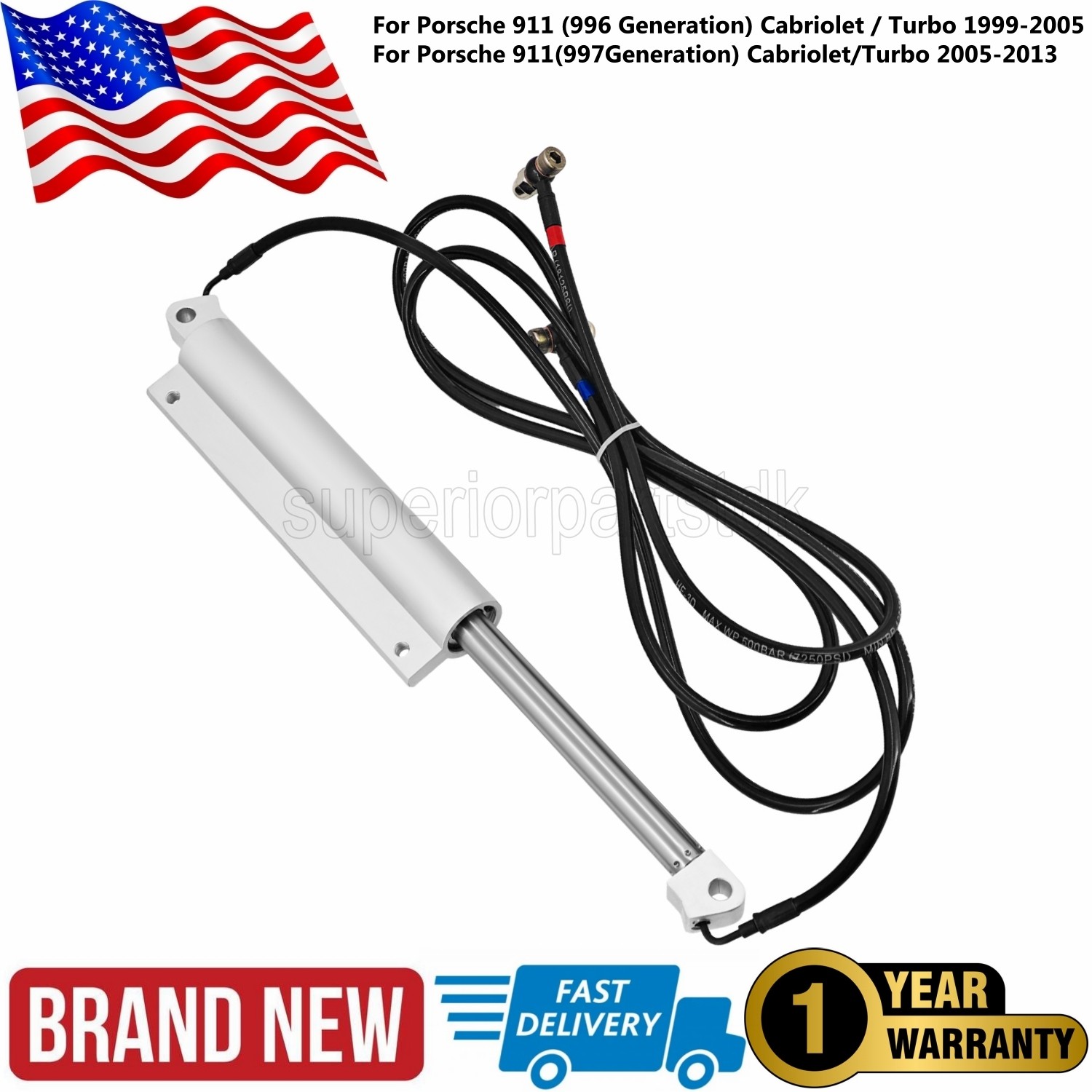 Convertible Top Hydraulic Cylinder For Porsche 911 996 997 Cabriolet 1999-2013