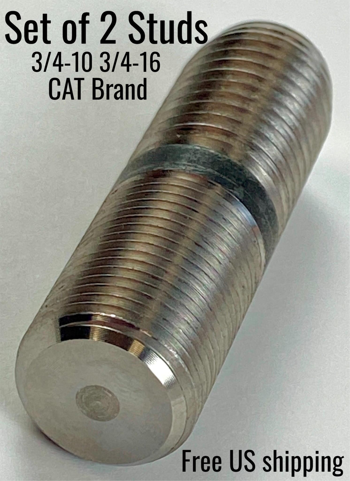 Caterpillar CAT 3D-2087 3D2087 Double End Threaded Stud 3/4-10 3/4-16 Set of 2
