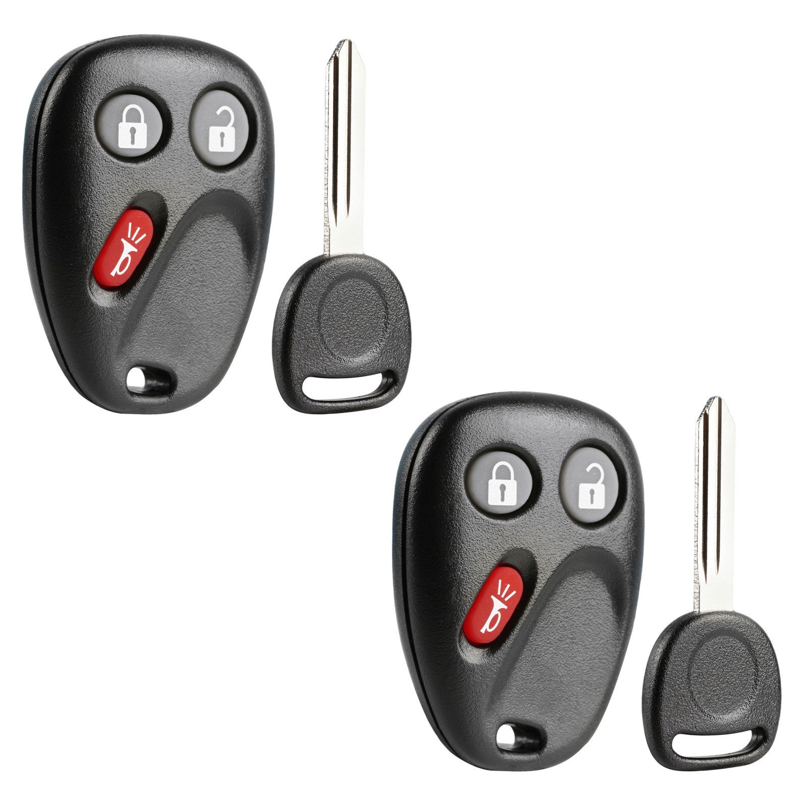 2 Replacement For 2003 2004 2005 2006 Chevrolet Avalanche Key + Fob Remote