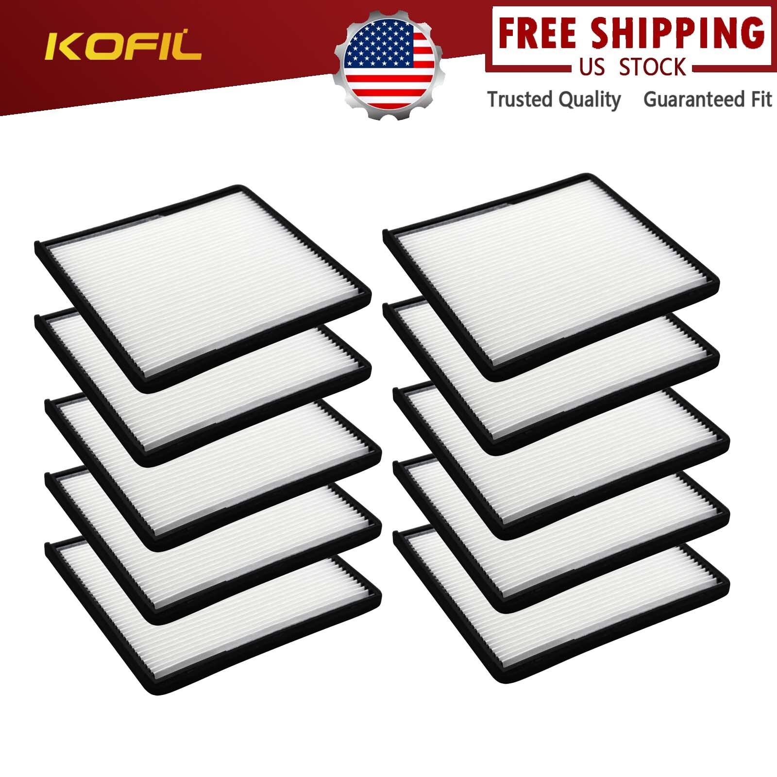 10x-NEW Cabin Air Filter For Kenworth, Peterbilt S-9034 F37-1018 PA30269 AF56102