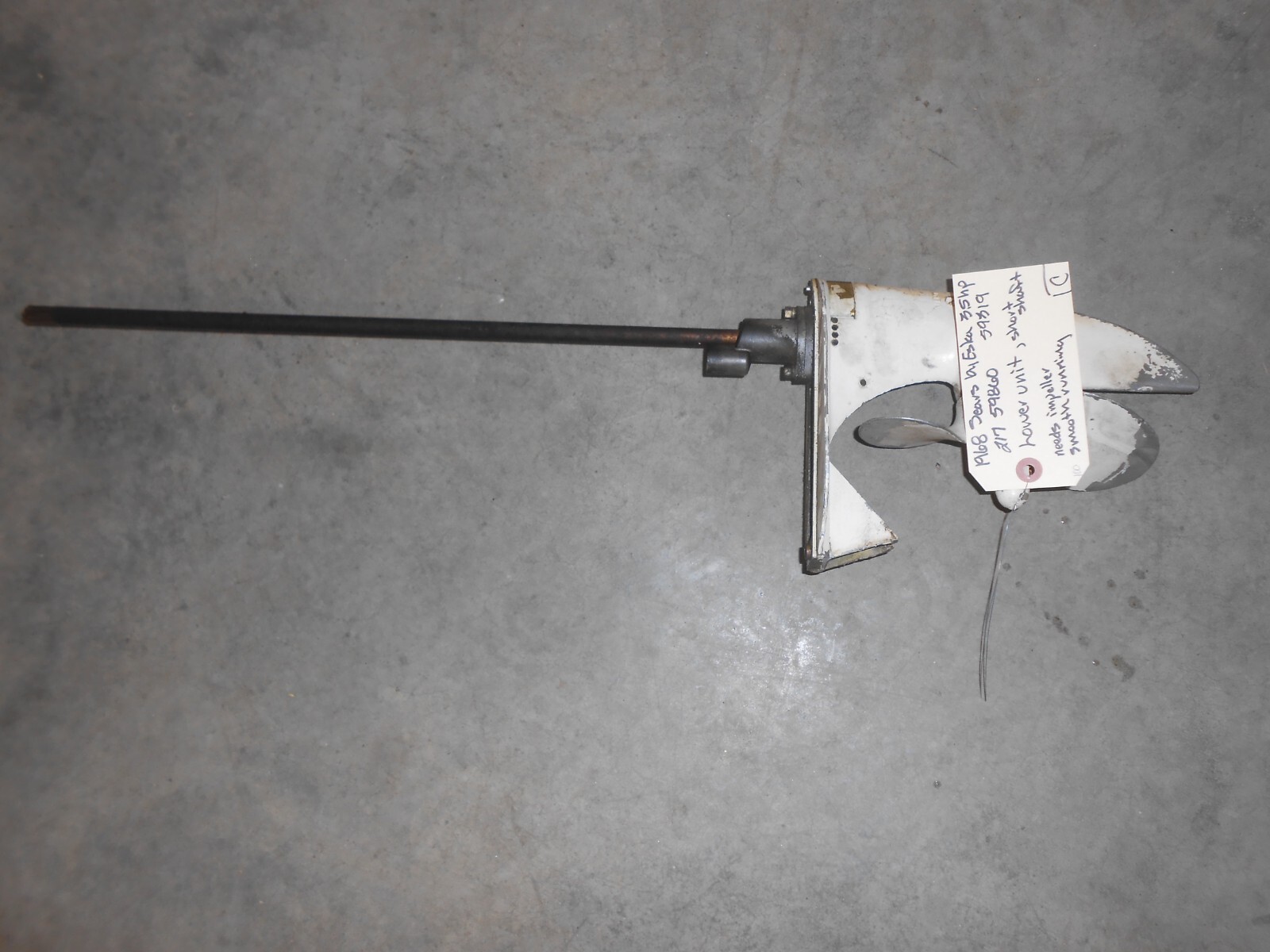 Lower Unit Assembly Short Shaft 1968 Sears by Eska 3.5hp Outboard 217 59860 (C)