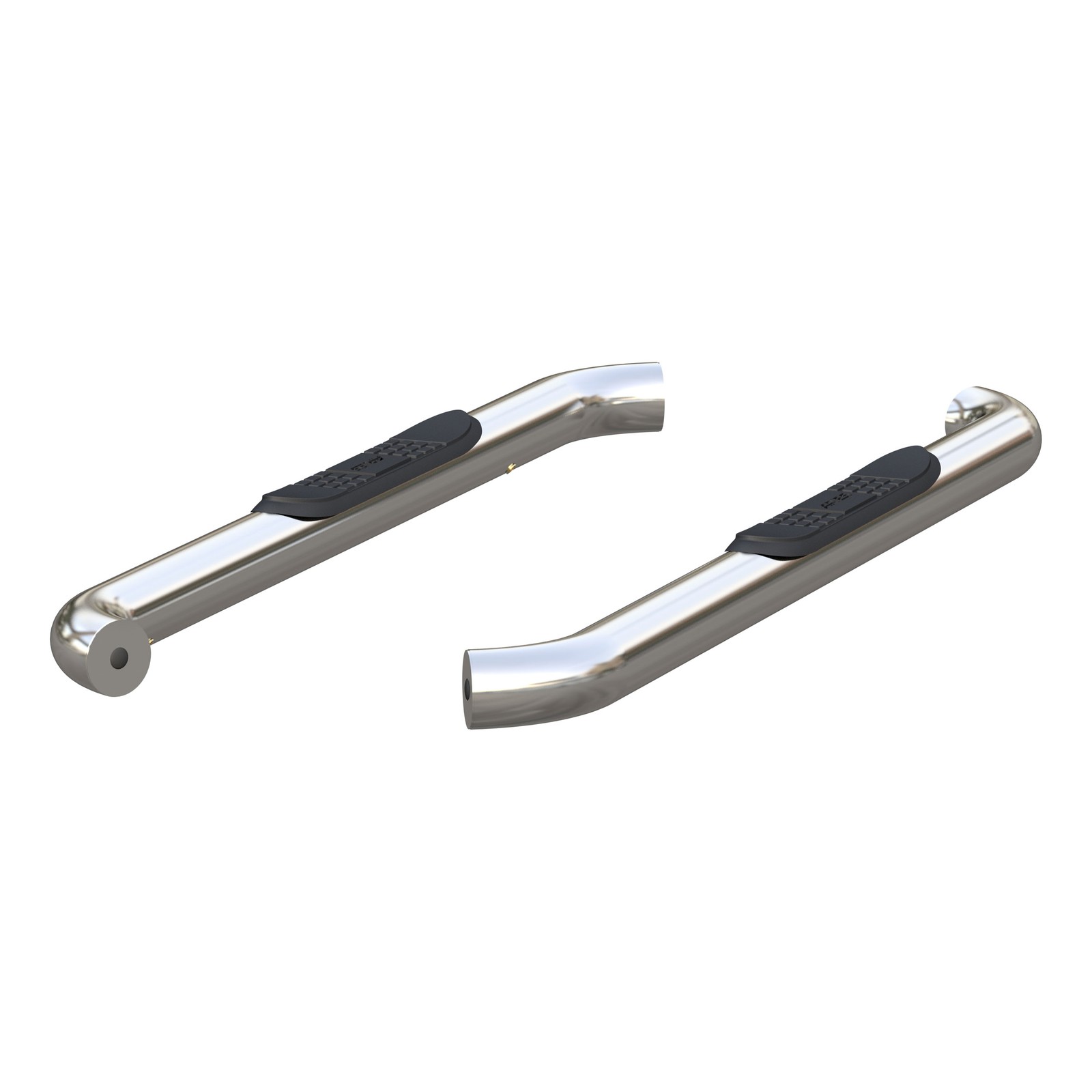 Aries 3in Round Stainless Nerf Bars Steps Boards for Select Ford Standard Cab