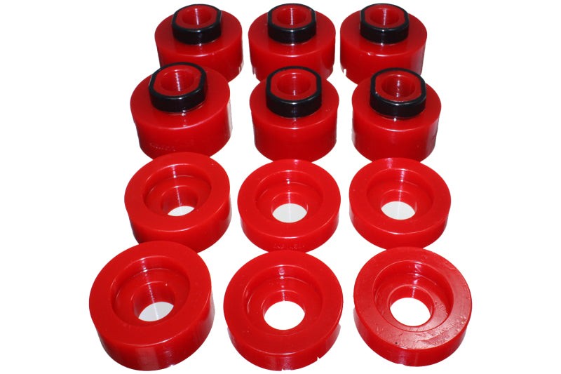 Energy Suspension Red Body Mount Set for 08-16 F-250/350/450/550 Super Duty