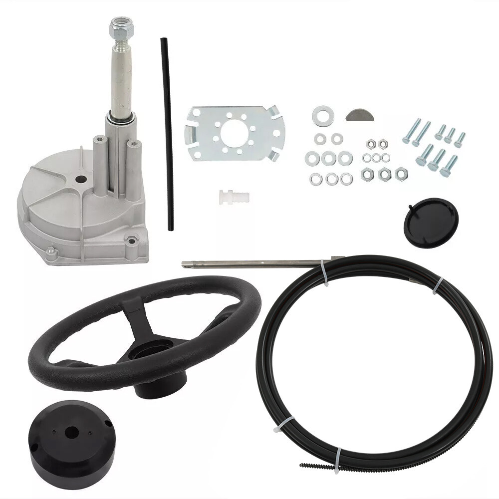 14 Feet Boat Rotary Steering System Outboard Kit Marine With 13.5