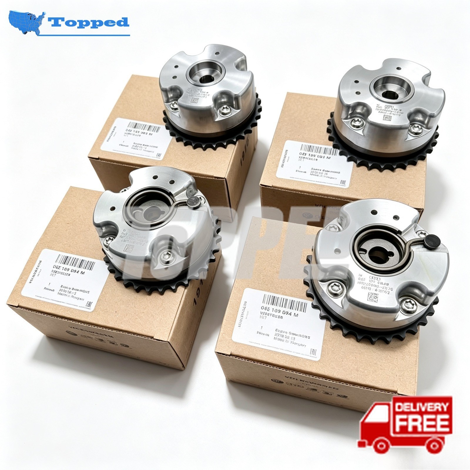4X Camshaft Phaser Kit 06E109083M 06E109084M for Audi VW EA837 2.8/3.2L 3.0T 4X Camshaft Phaser Kit 06E109083M 06E109084M for Audi VW EA837 2.8/3.2L 3.0T