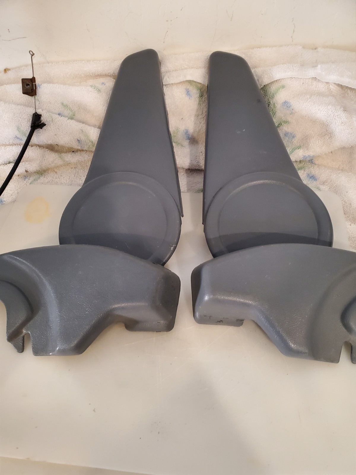 82-92 Camaro Firebird  Driver and pass Seat Hinge Trim Cover  Grey Original GM