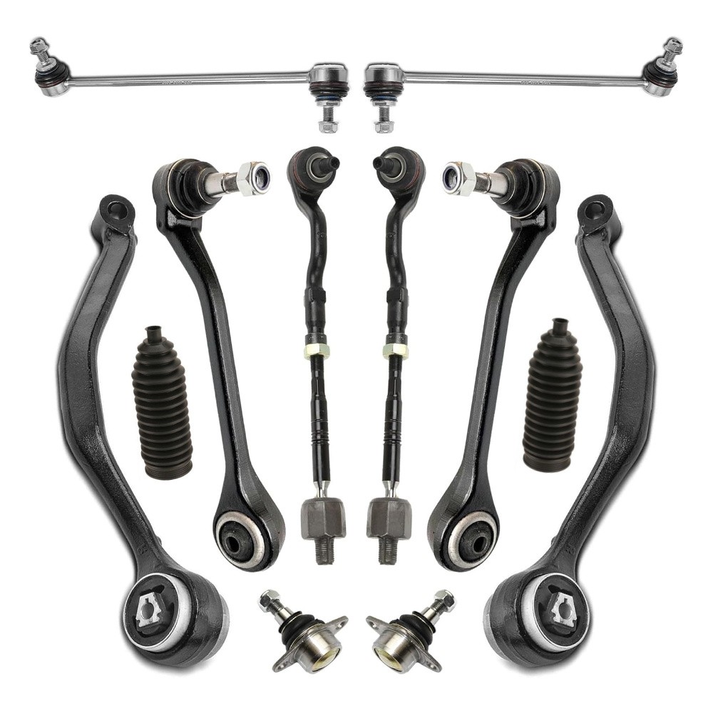 12pcs Front Control Arm Tie Rod Assembly Sway Bar Link Kits for 2004-2007 BMW X3