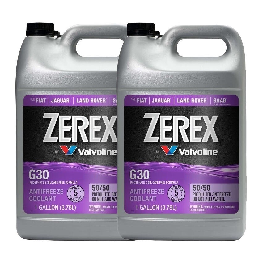 Zerex 2 Gallons Coolant Antifreeze Violet G30 50/50 Prediluted 2 x 1 Gallon