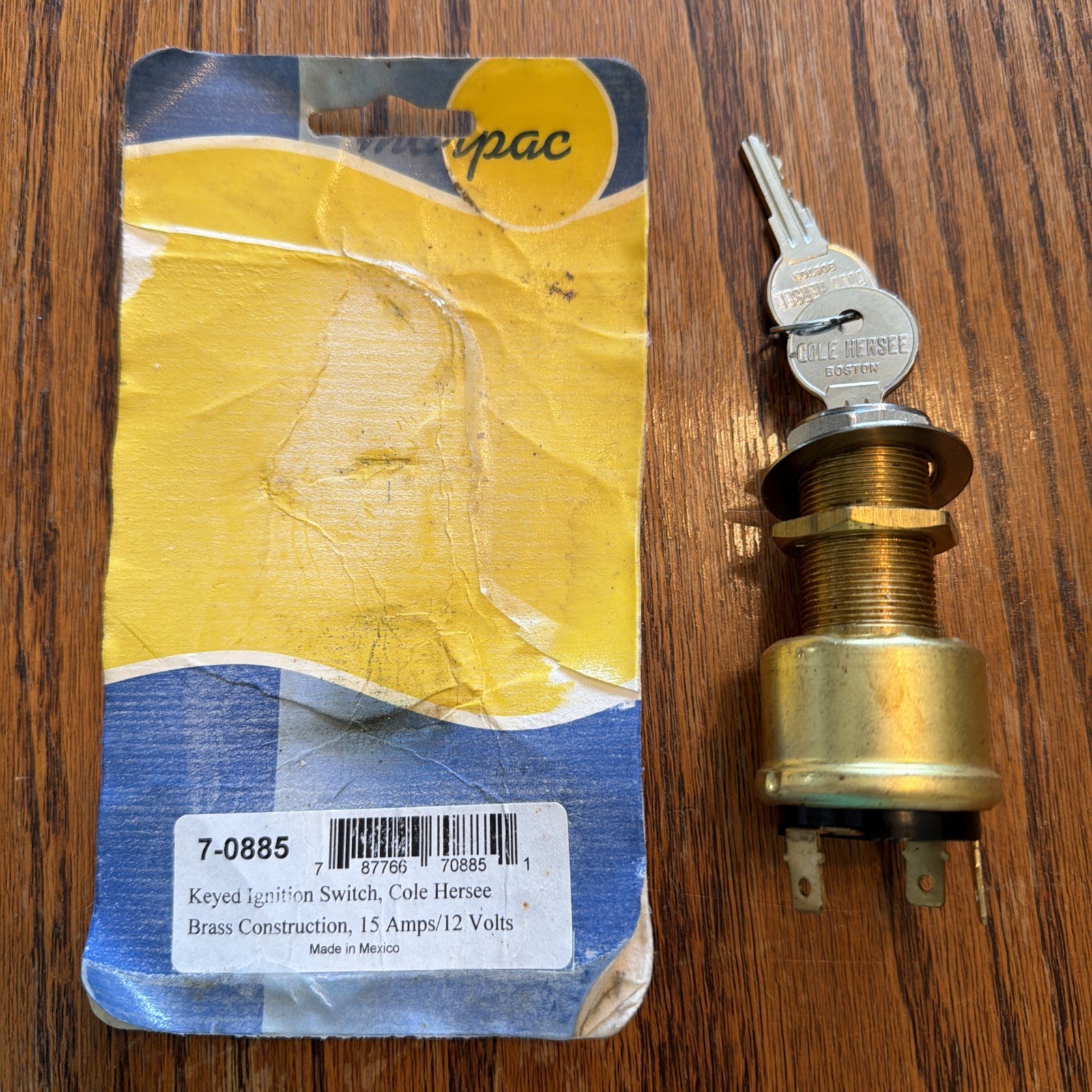 Cole Hersee 3 Position Brass Ignition Switch M-550-BP