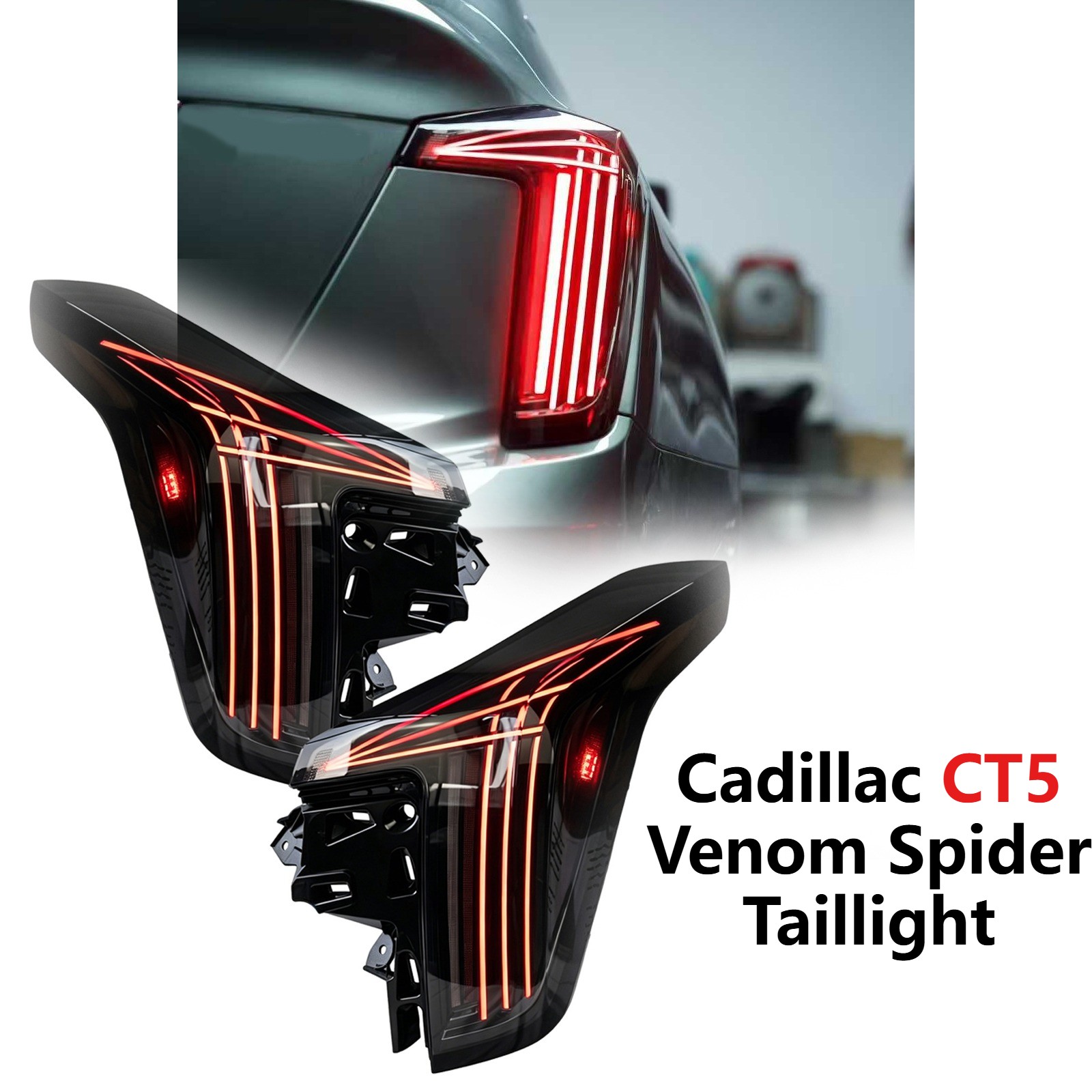 For 2020 2021 2022 2023 2024 Cadillac CT5 Venom Spider Taillight Conversion Kit For 2020 2021 2022 2023 2024 Cadillac CT5 Venom Spider Taillight Conversion Kit