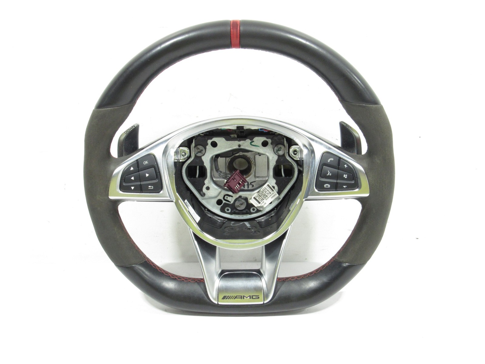 Mercedes SLC43 R172 2017 AMG Power Steering Wheel Red Stitch 17-20 ;#8