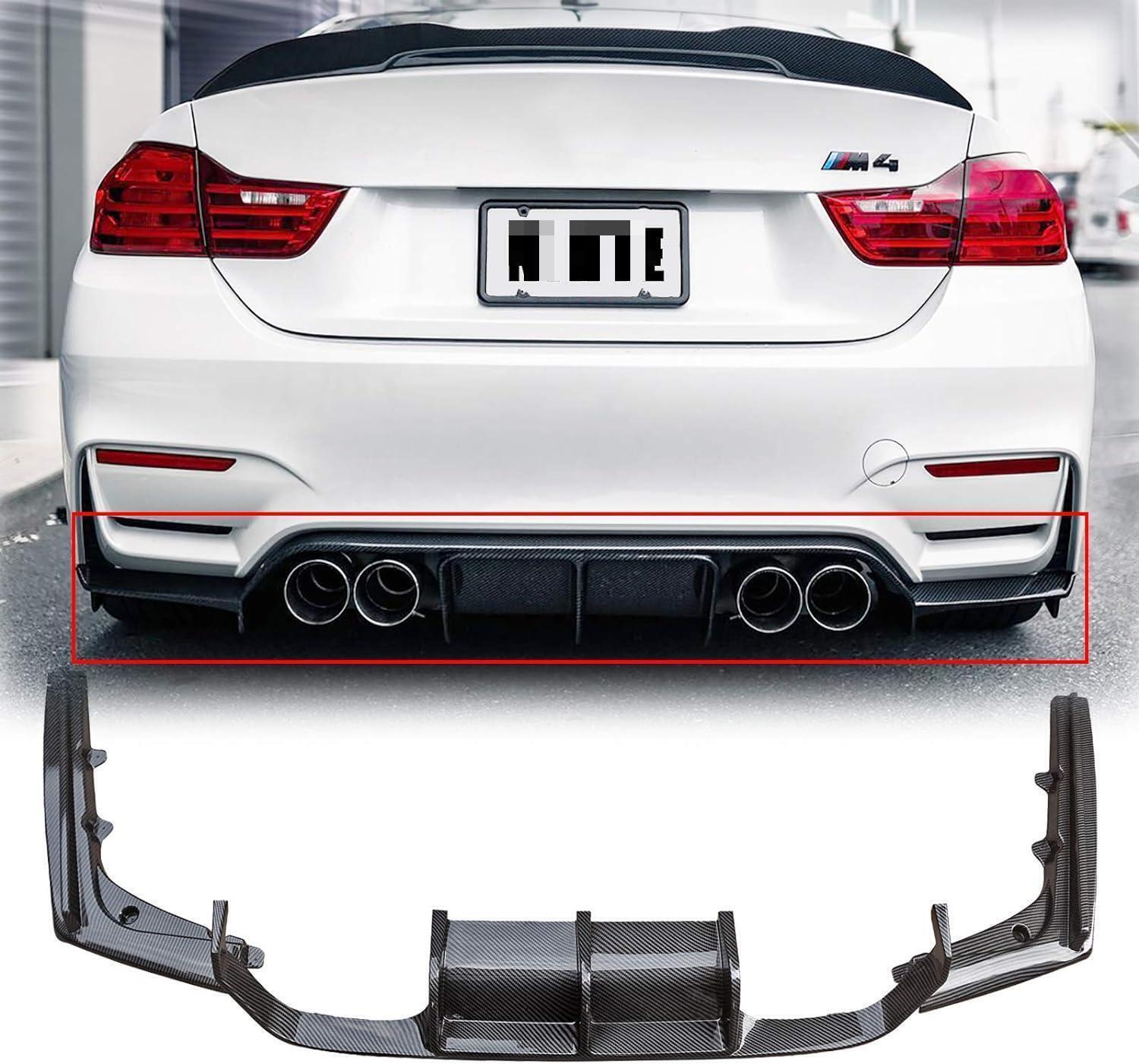 Rear Diffuser Lip Fits for 2015-2020 BMW F80 M3 F82 F83 M4 V Style Carbon Fiber