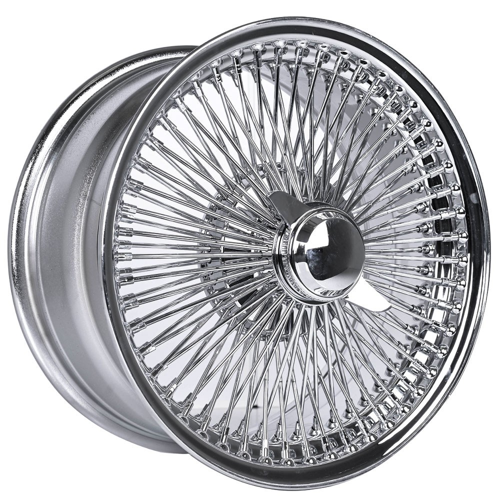 18x8 LA Wire Wheels FWD 100-Spoke Straight Lace Chrome Rims (1pc) 18x8 LA Wire Wheels FWD 100-Spoke Straight Lace Chrome Rims (1pc)