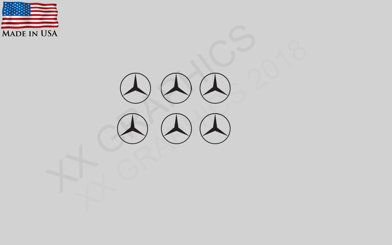 Decal Sticker For Mercedes Benz 6x TINY 1/2