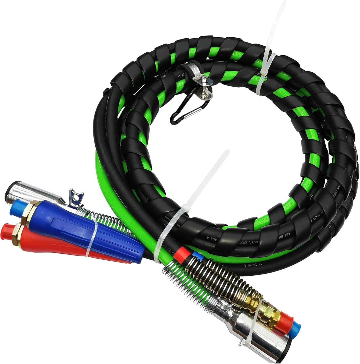 12 Ft. 3-in-1 Wrap Set, ABS Electrical and Air Line Hose, for Semi Truck Tractor 12 Ft. 3-in-1 Wrap Set, ABS Electrical and Air Line Hose, for Semi Truck Tractor