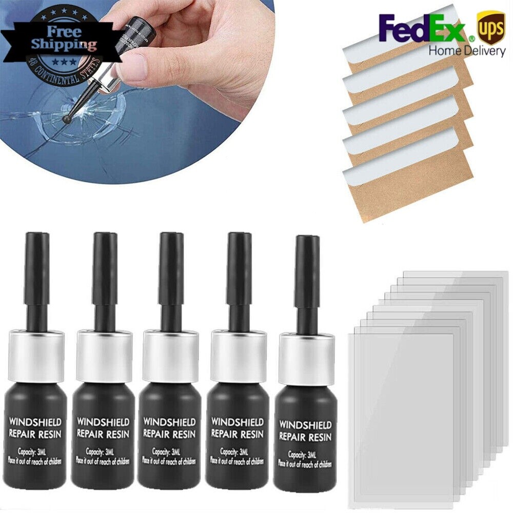 5x Car Glass Front Window Cracked Repair Liquid Windshield Glass Repair Fluid