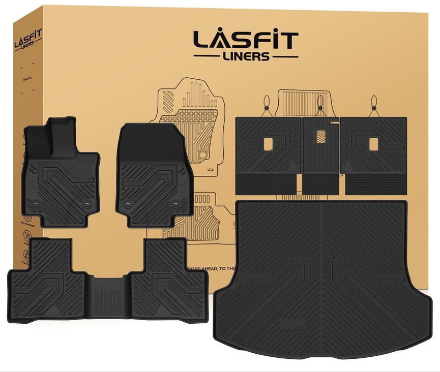 LASFIT Floor Mats & Cargo Mat for Lexus RX RX350 2023 2024 2025 2026 TPE 