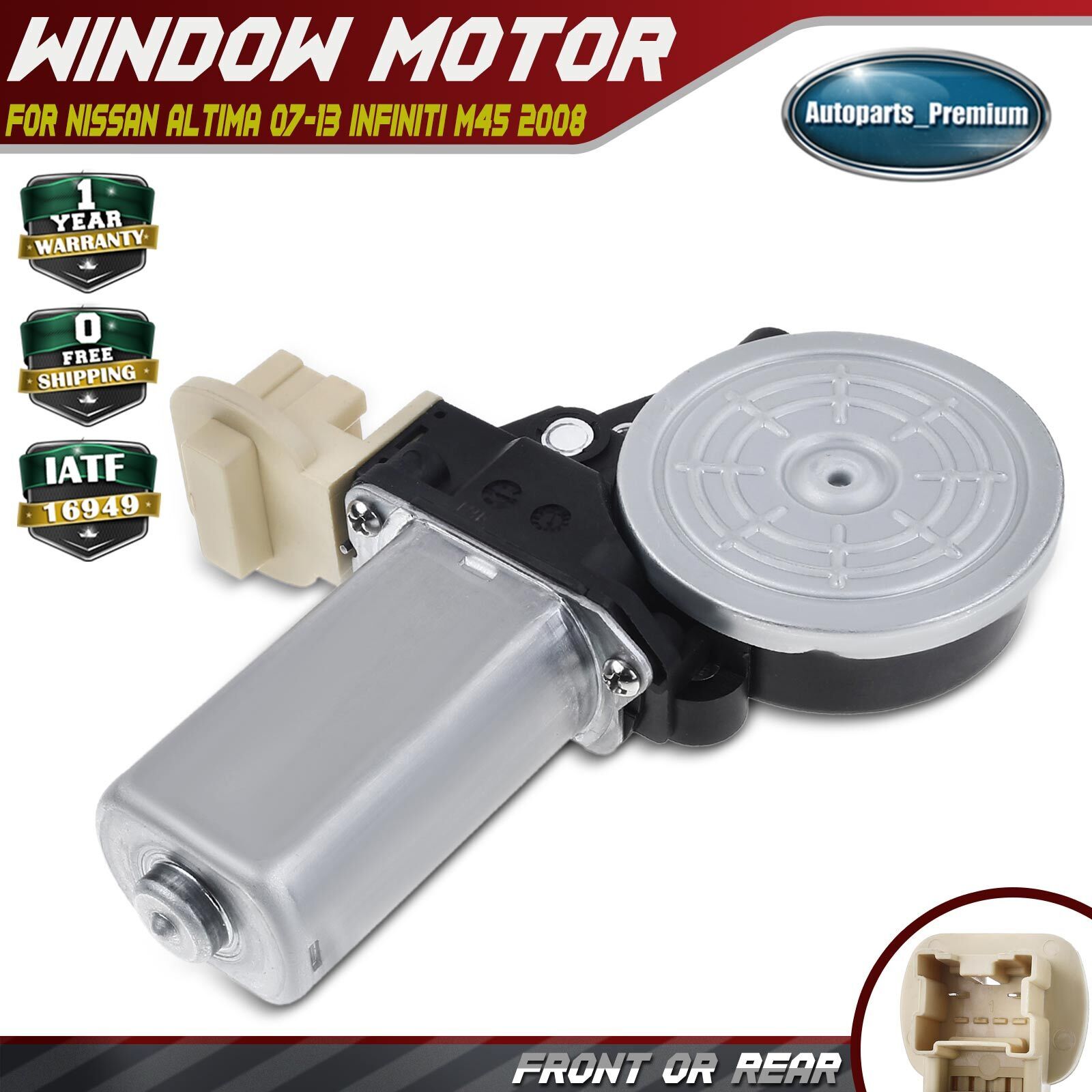 Window Motor for Nissan Altima 2007-2013 Infiniti M45 2008 Rear or Front Right
