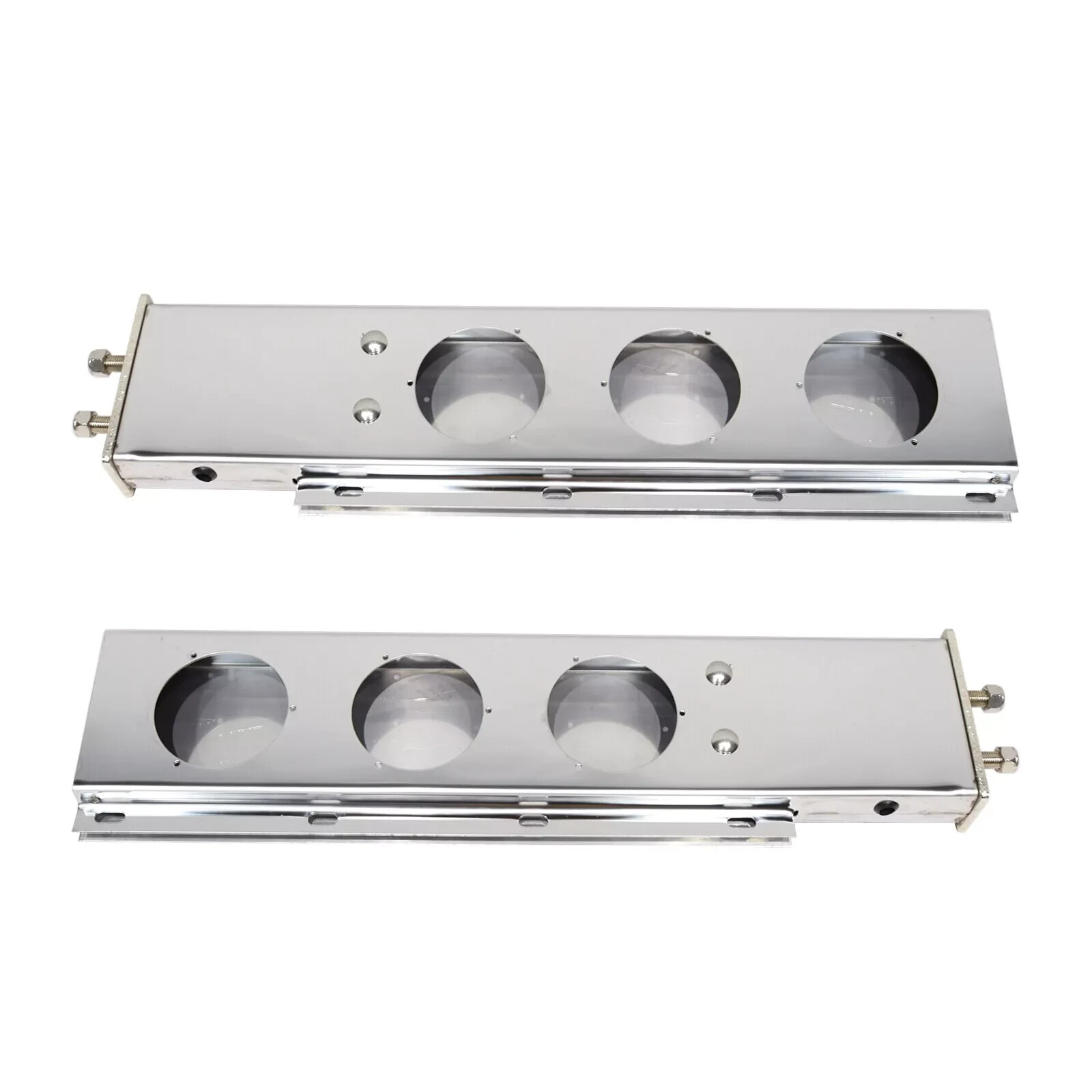 2 Pcs Stainless Steel Mud Flap Hangers with Light Cut Out 2.5