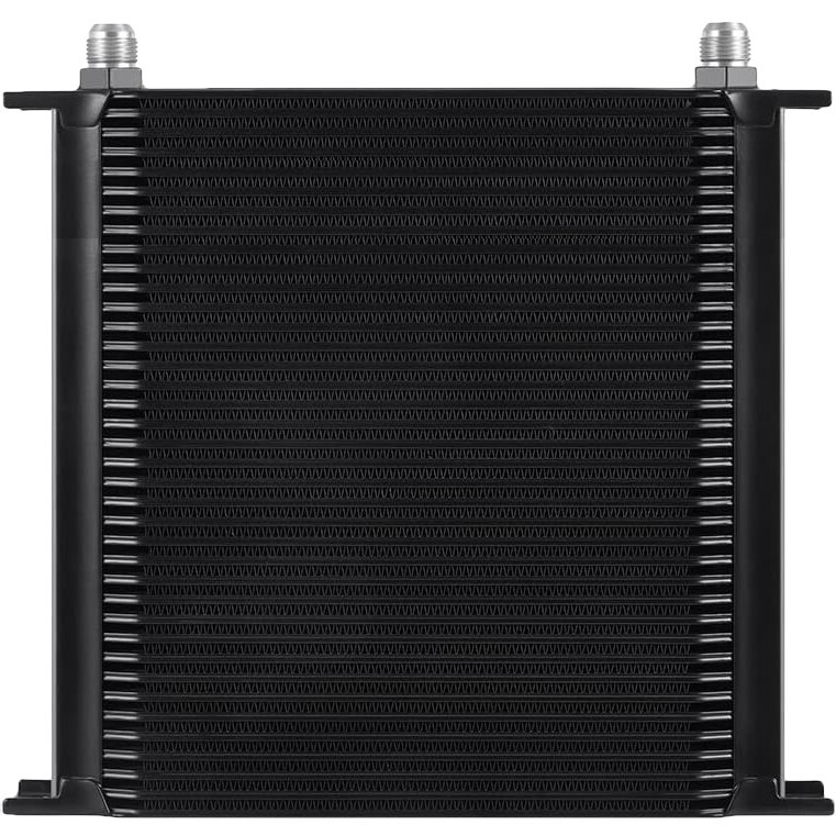 40 ROW BLACK ALUMINUM ENGINE TRANS-MISSION OIL COOLER 8AN HOSE END ADAPTERS 40 ROW BLACK ALUMINUM ENGINE TRANS-MISSION OIL COOLER 8AN HOSE END ADAPTERS