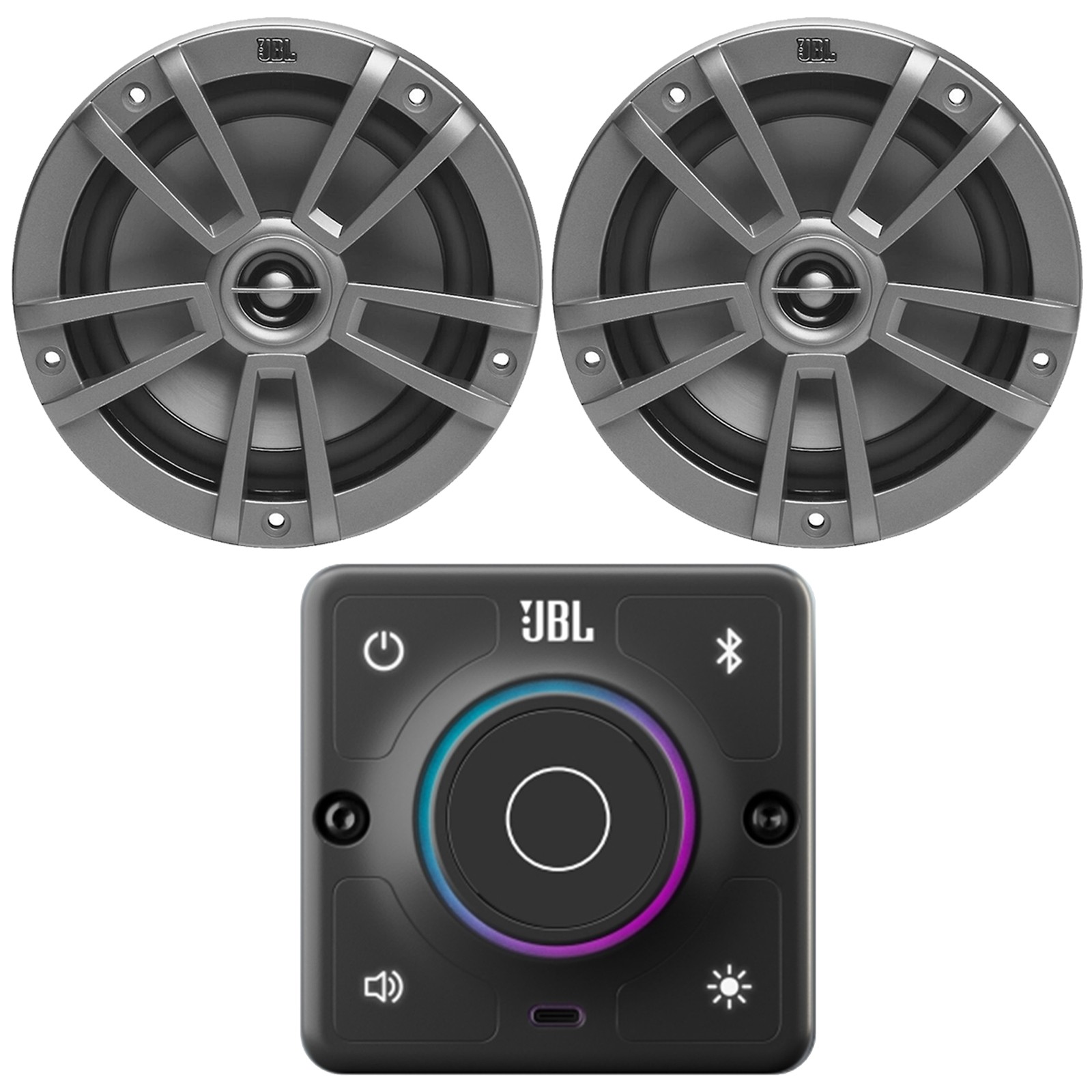 JBL AURA-BT-M Marine Compact 2-Way Receiver, 2x 6.5