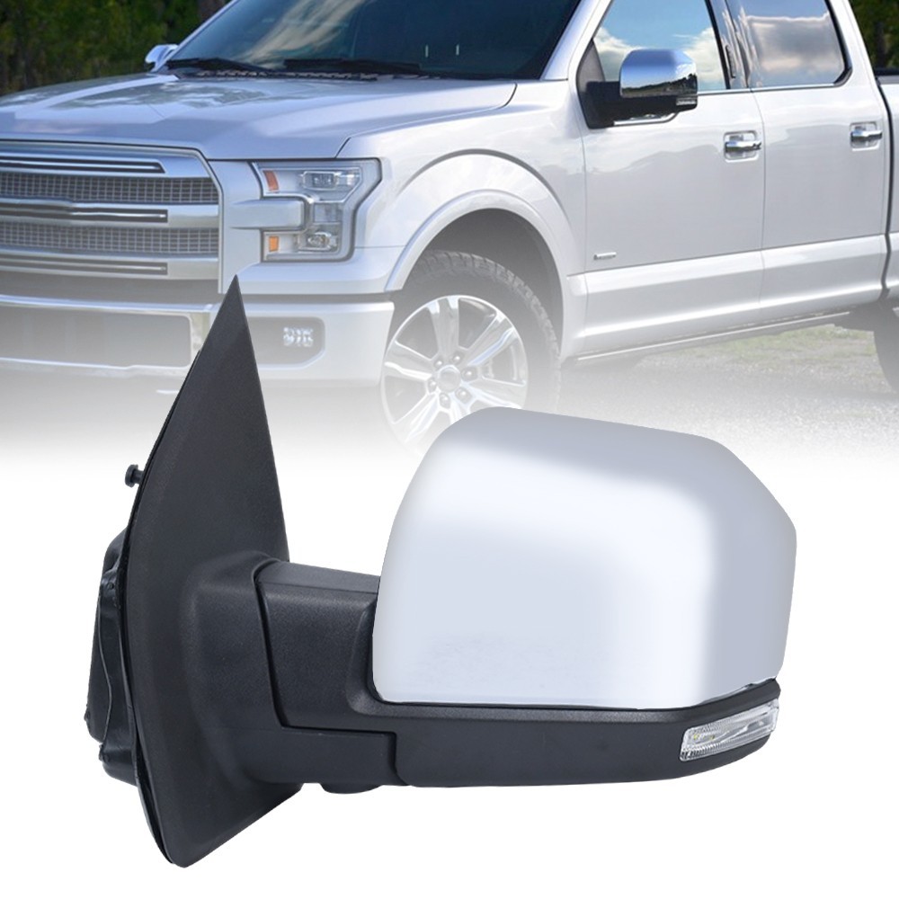 For 2015-2021 Ford F-150 Left Side Mirror Power/Signal/Blind Spot Camera Chrome
