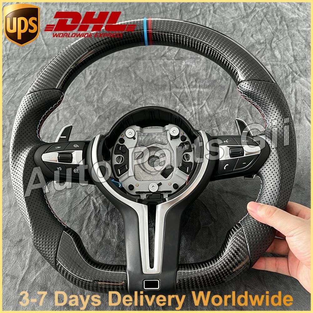 Carbon Fiber Steering Wheel For BMW F30 F20 F80 F15 F20 M2 M3 M4 X5M 1~4 Series