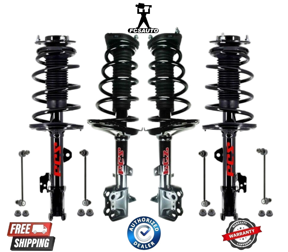 PREMIUM Front & Rear Complete Strut + Sway Bar Set For 08-13 Toyota Highlander