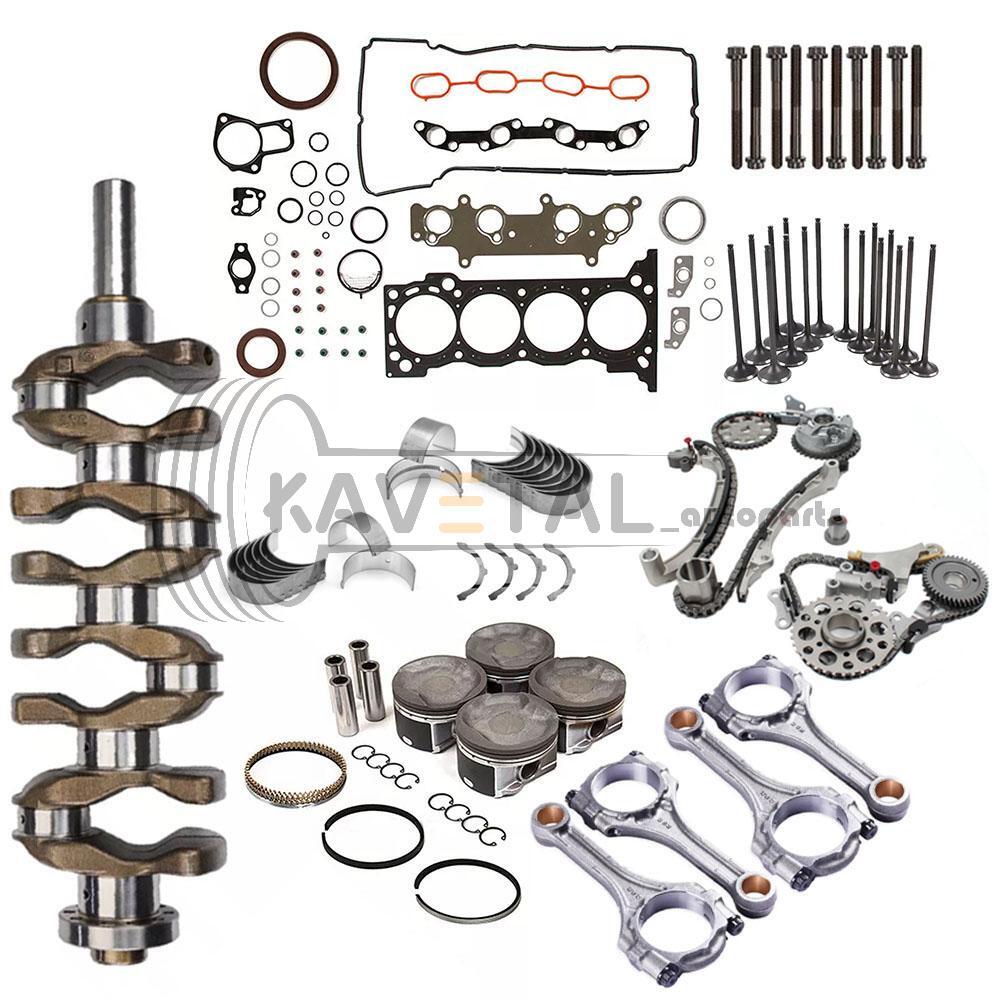 2TR-FE 2.7L Engine Piston Gasket Timing Kit Crankshaft Conrods For Toyota Tacoma