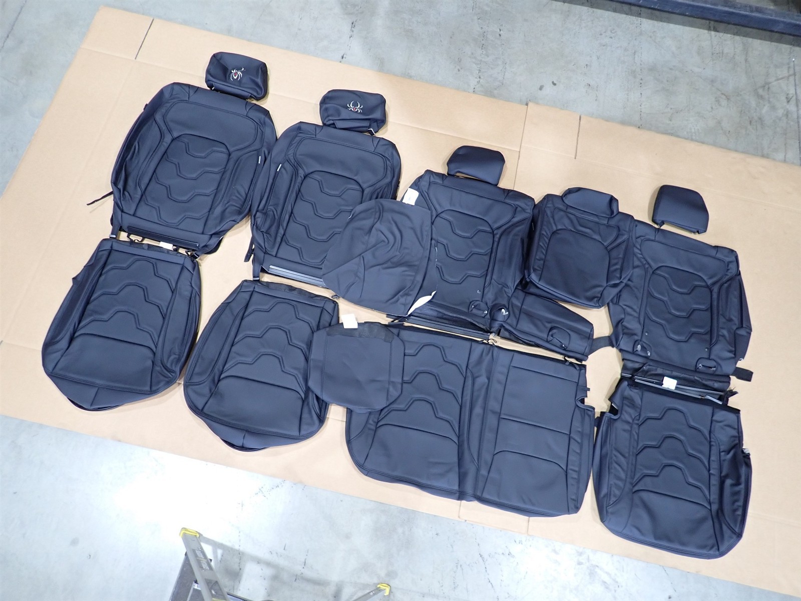 2019-2027 RAM Crew Cab 1500 Laramie Premium Alea Black Leather Seat Covers