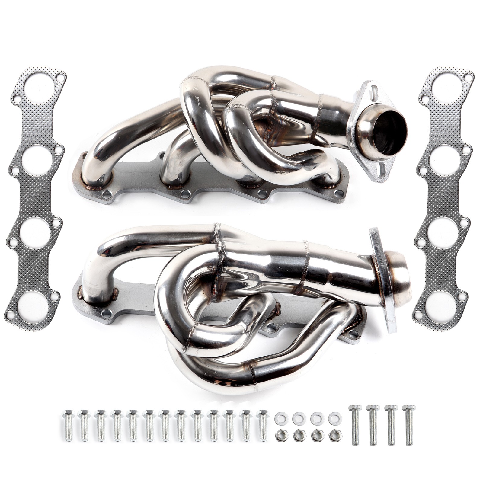 FOR 97-03 FORD F150 F250 4.6L V8 SHORTY STAINLESS STEEL EXHAUST HEADER MANIFOLD
