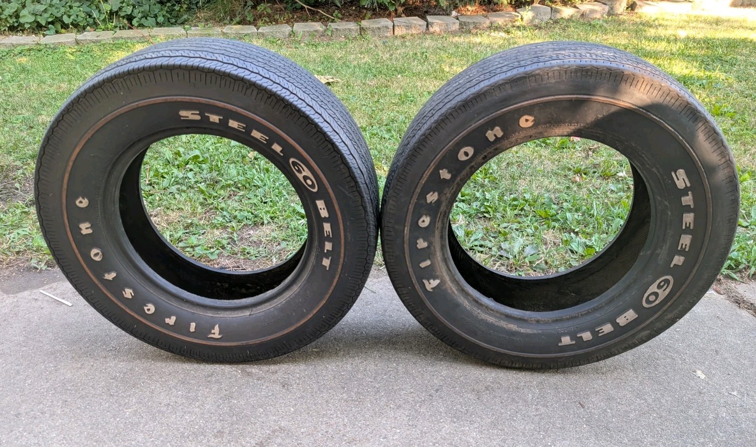 RARE FIRESTONE WIDE OVAL G60-15 TIRES 1 PAIR ORIGINAL RED LINE RARE FIRESTONE WIDE OVAL G60-15 TIRES 1 PAIR ORIGINAL RED LINE