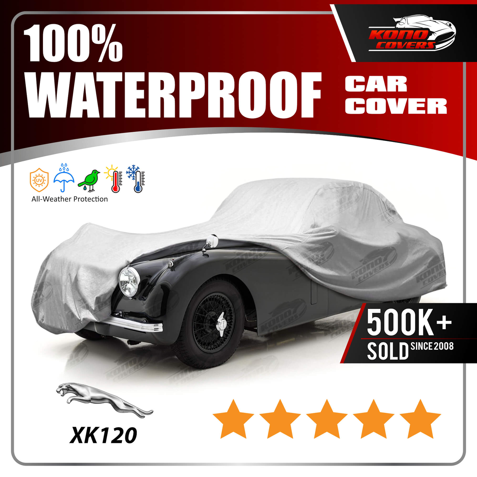 Jaguar Xk120 6 Layer Waterproof Car Cover 1949 1950 1951 1952 1953 1954