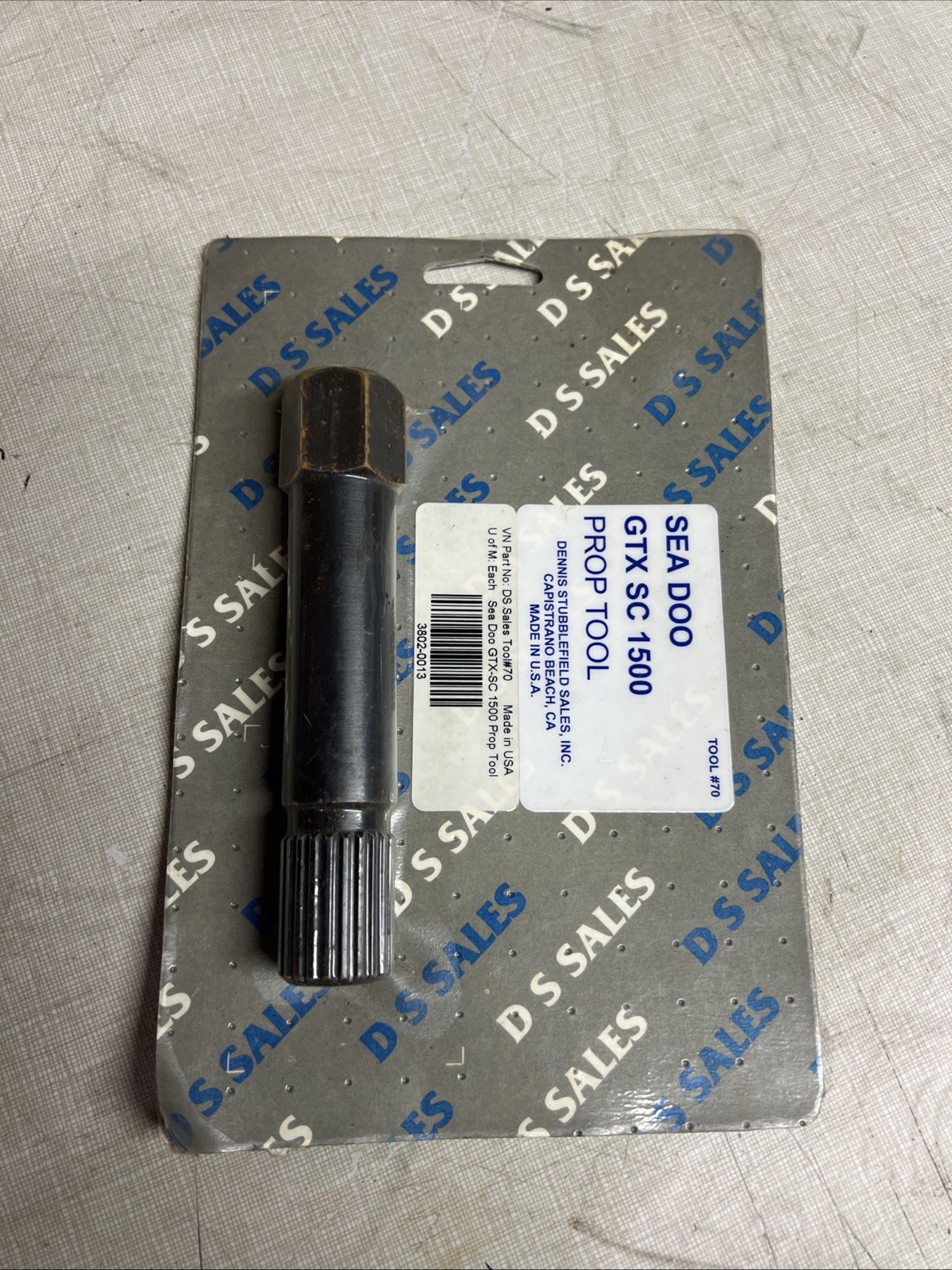 NOS DENNIS STUBBLEFIELD SALES TOOL#70 TOOL PROP FOR SEA DOO RXP1500