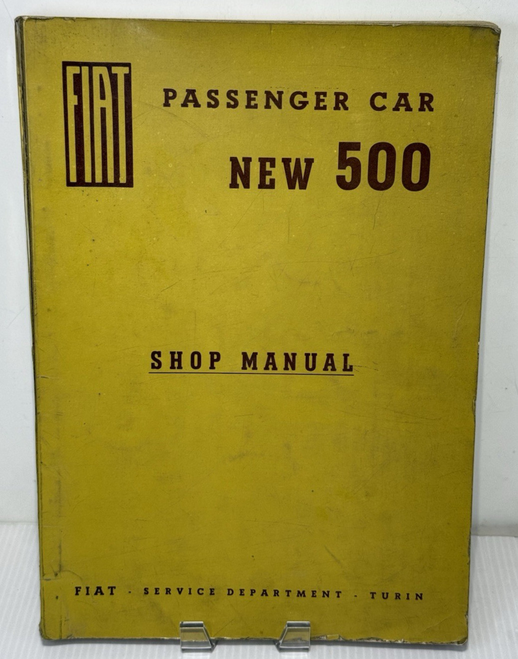 OEM 1957 Fiat New 500 Passenger Car Shop Manual Original RARE Vintage ITALY