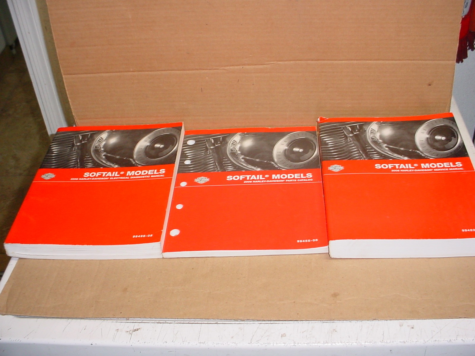 Harley Davidson 2008 Softail Repair Parts and Electrical Diagnostic Manual Set