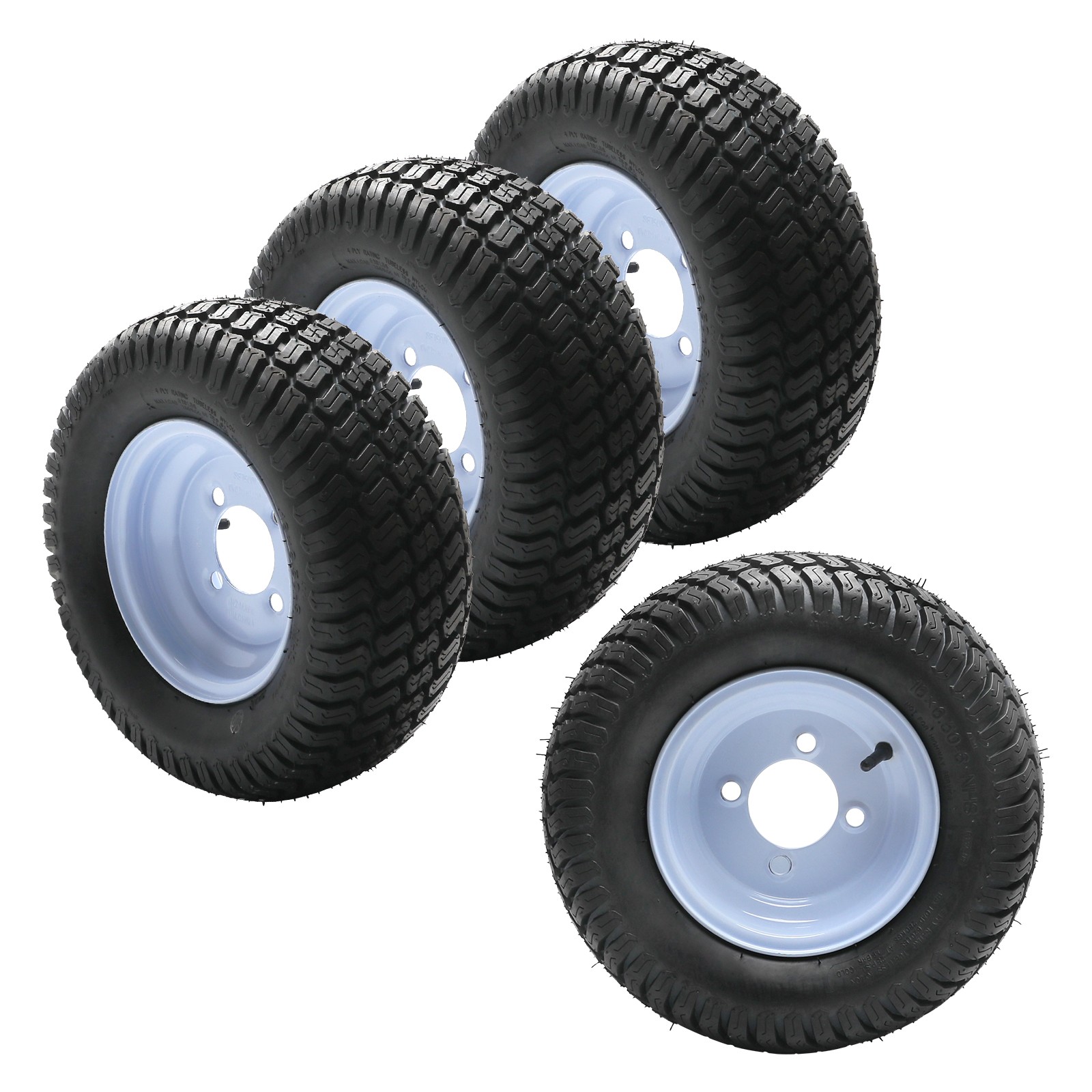 4 Pack 16x6.50-8 16x6.5x8 Turf Tire Rim 4x4 4 Pack 16x6.50-8 16x6.5x8 Turf Tire Rim 4x4