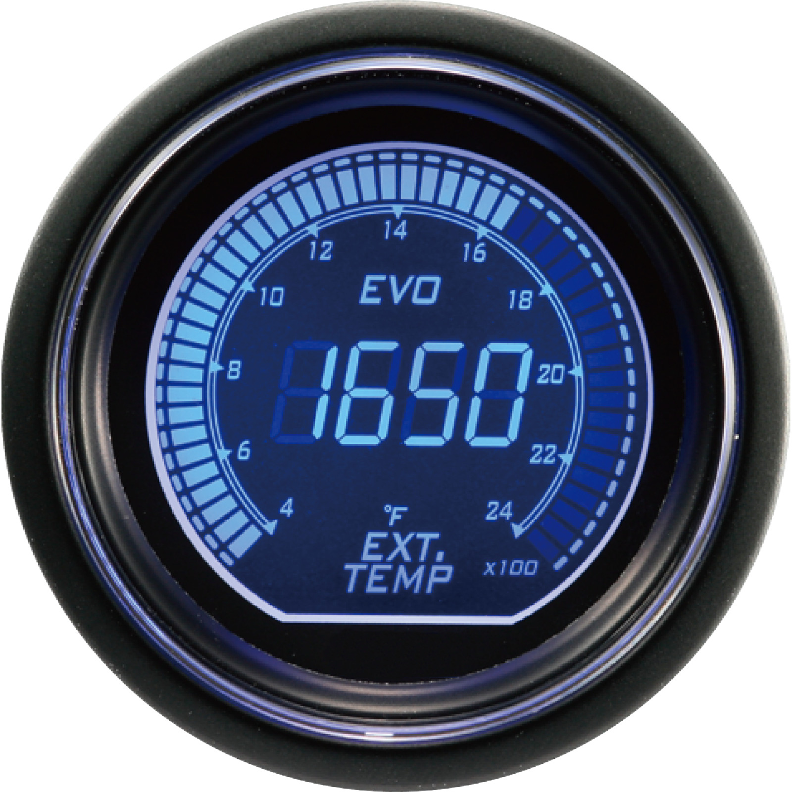 EVO 52mm Digital Pyrometer EGT Exhaust Gas Temperature Gauge °F Blue & Red LCD EVO 52mm Digital Pyrometer EGT Exhaust Gas Temperature Gauge °F Blue & Red LCD