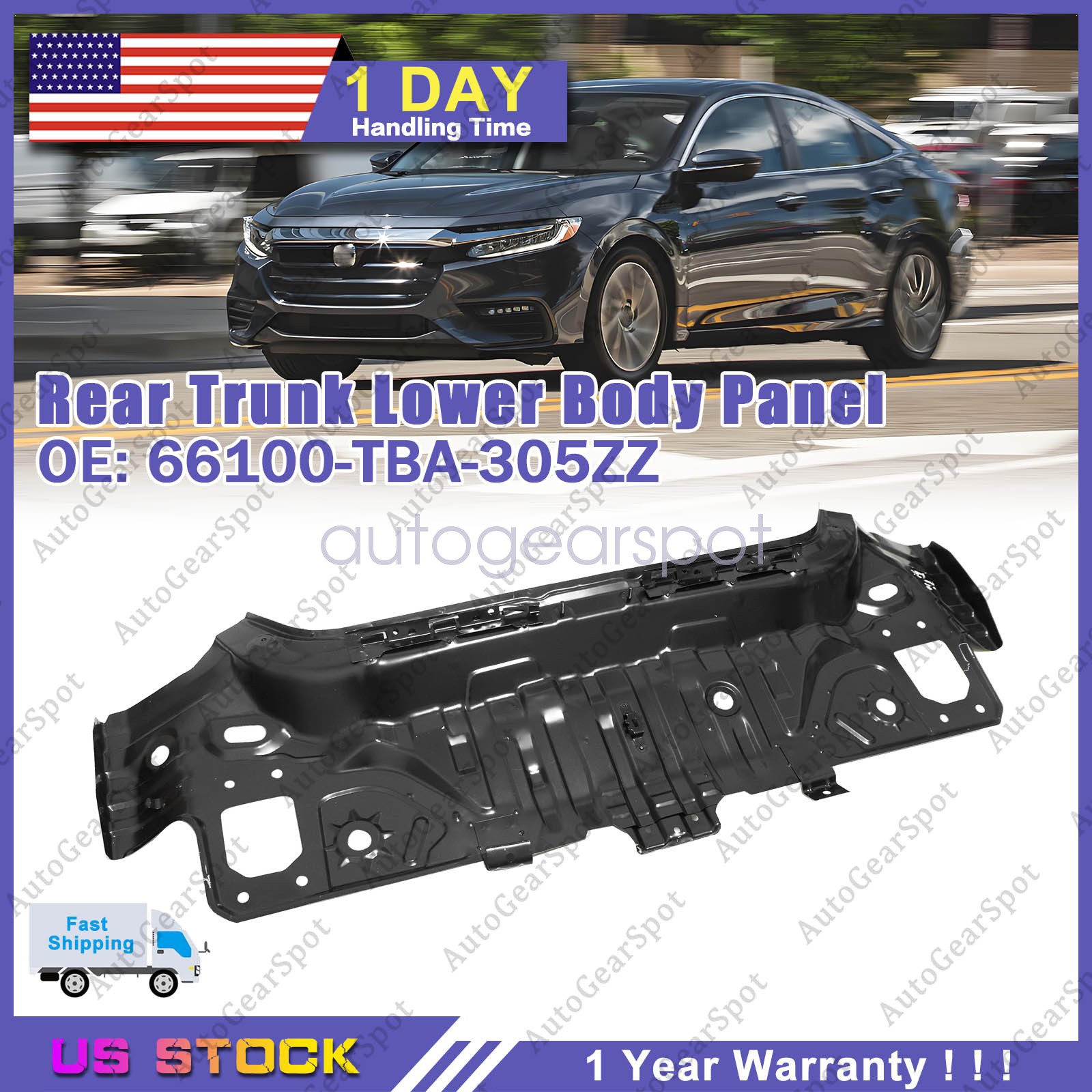 66100-TBA-305ZZ Fit 2016-22 Honda Civic & Insight Rear Trunk Lower Body Panel