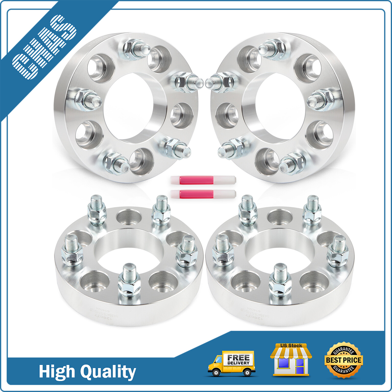 (4) 5x4.5 to 5x4.75 Wheel Adapters 1.25\