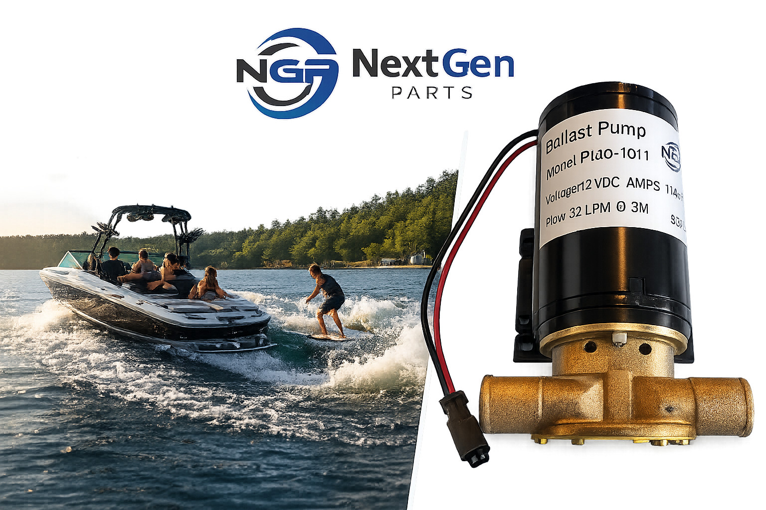 Next Gen Wakeboarding Ballast Pump Replaces Jabsco 18670-9407 Mastercraft 300249