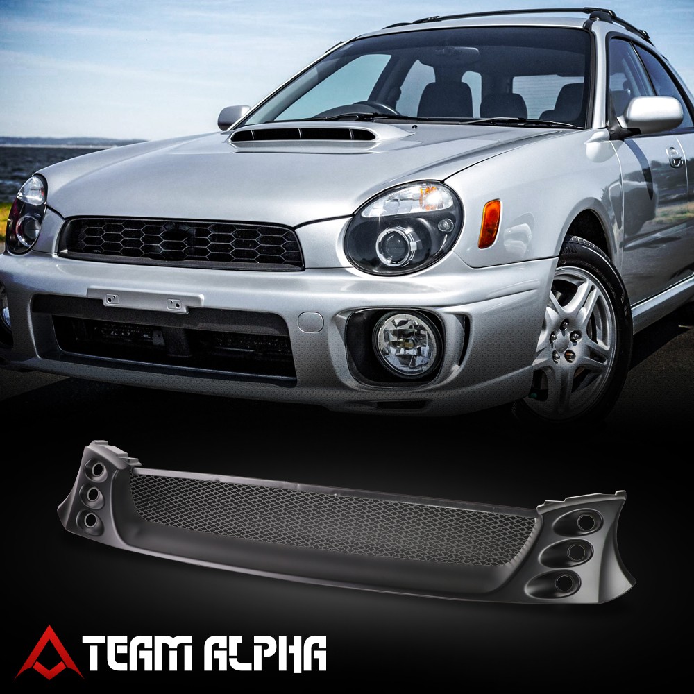 Fits 2002-2003 Subaru Impreza WRX Diamond Honeycomb Mesh Zero Style Front Grille