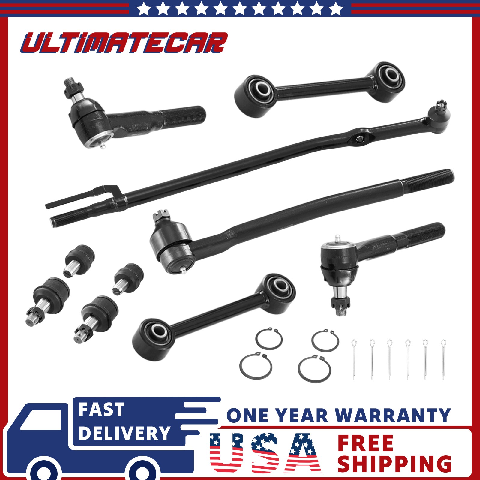 10Pcs Complete Front Suspension Ball Joints For Ford Excursion F-250 F-350 2WD
