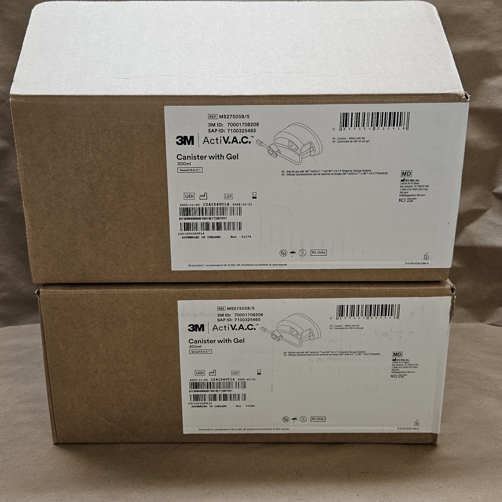 3M ActiV.A.C. Canister M8275058/5 Qty Of 9 Total 3M ActiV.A.C. Canister M8275058/5 Qty Of 9 Total