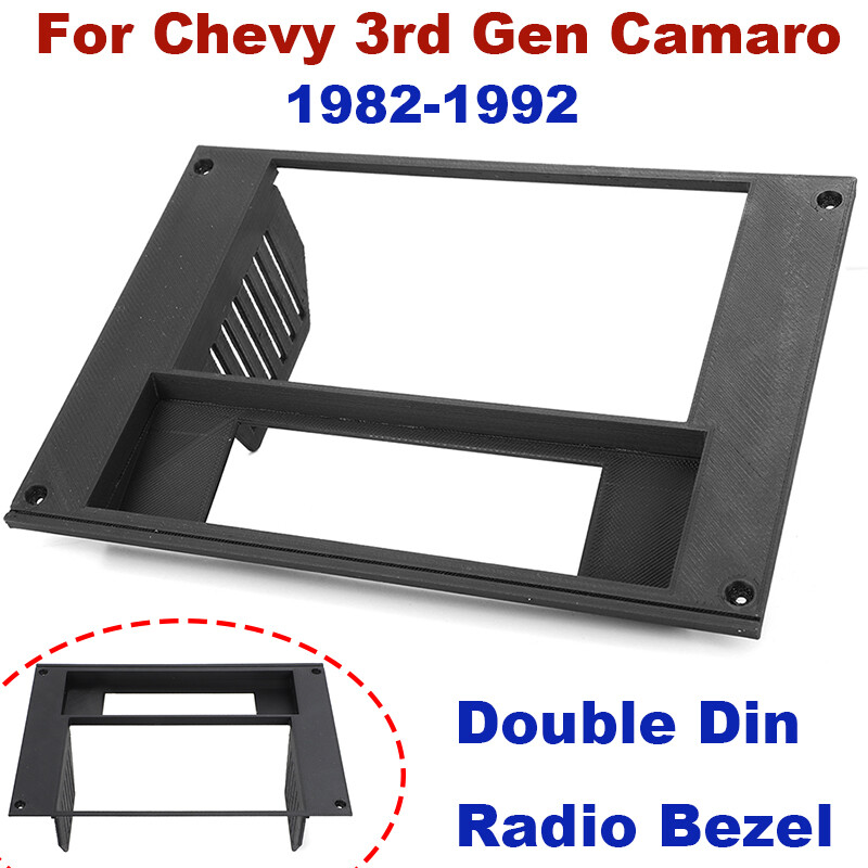 For 1982-92 Camaro Double Din Radio Bezel Reversed HVAC Controls w Radio Bracket For 1982-92 Camaro Double Din Radio Bezel Reversed HVAC Controls w Radio Bracket