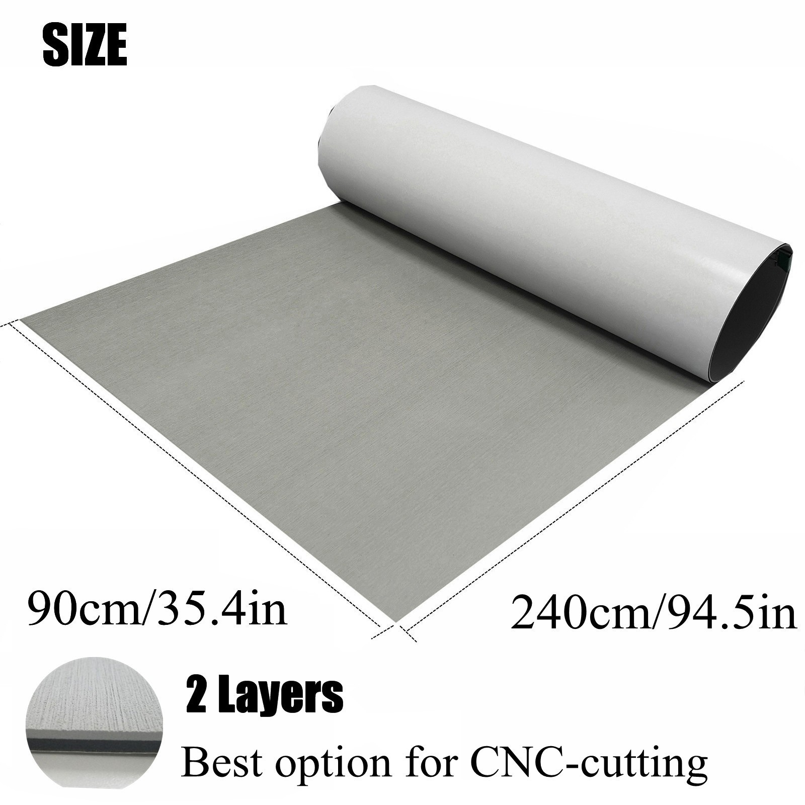 94x35in EVA Foam Boat Marine Flooring Mat Faux Teak Decking Yacht Sheet SUP Pad