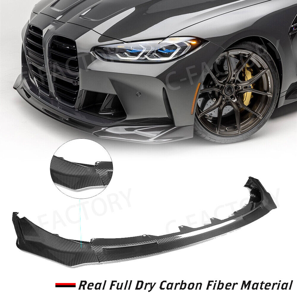 CSL Style Real Carbon Fiber Front Bumper Lip For 2021-2024 BMW G80 M3 G82 G83 M4