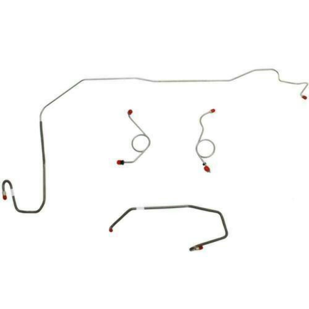 Fits: 1972-73 Dodge Challenger Front Brake Line Kit Power Disc Brakes EKT7203SS